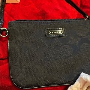 Coach Black Signature Jacquard Crossbody Bag